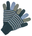 Größe L - Bunte Handschuhe - Handgewebt